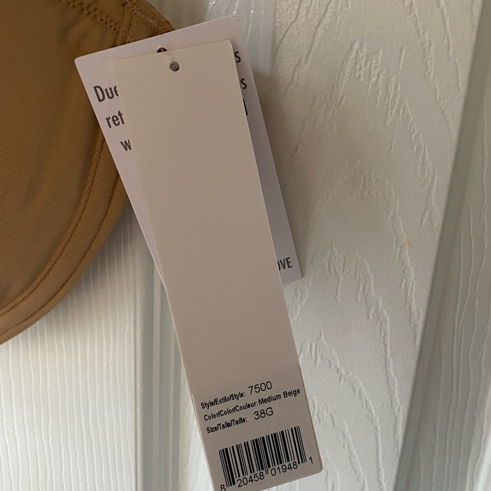 🆕 DOMINIQUE Marlena Medium Beige Seamless Everyday Sling Shaping Bra 7500 38G - Picture 6 of 10